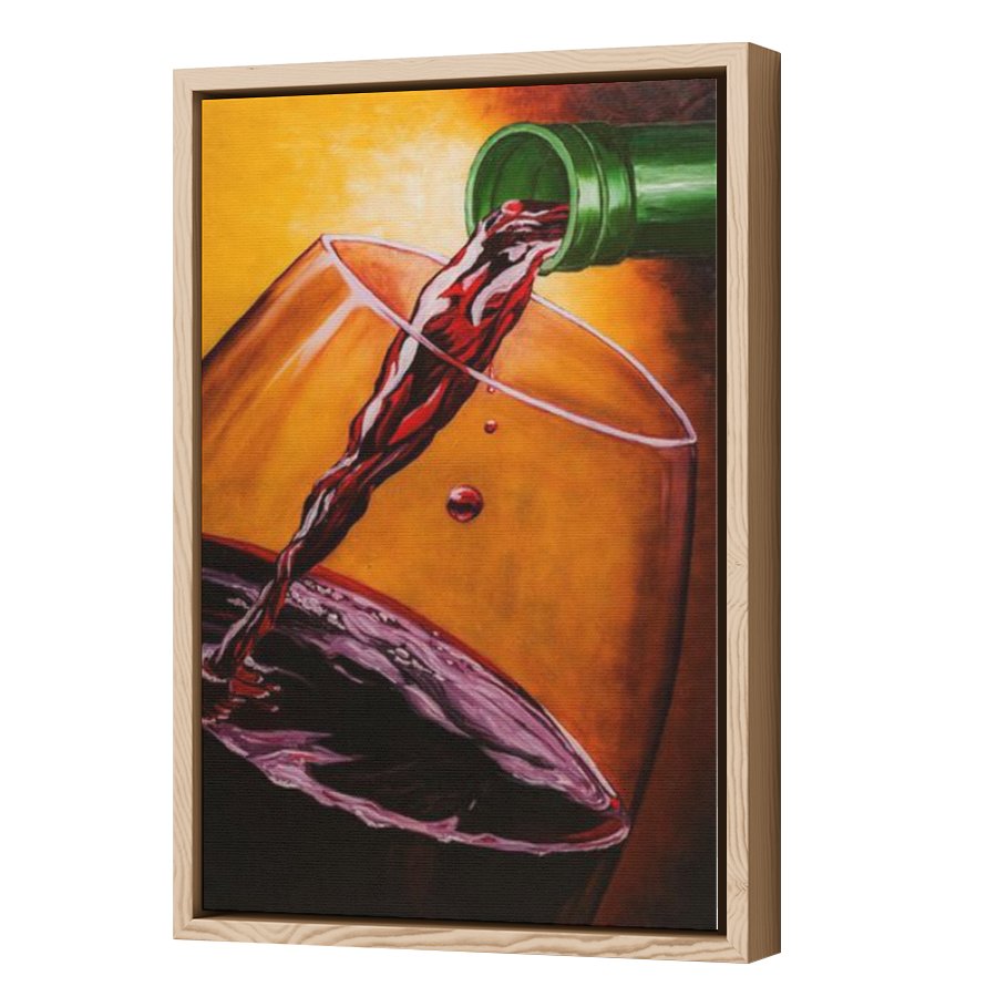 Thumbnail for Canvas - Wood Grain Floating Frame