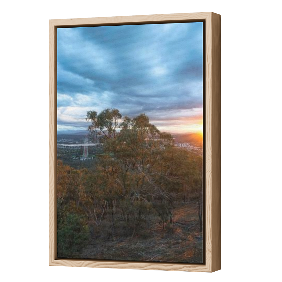 Thumbnail for Canvas - Wood Grain Floating Frame