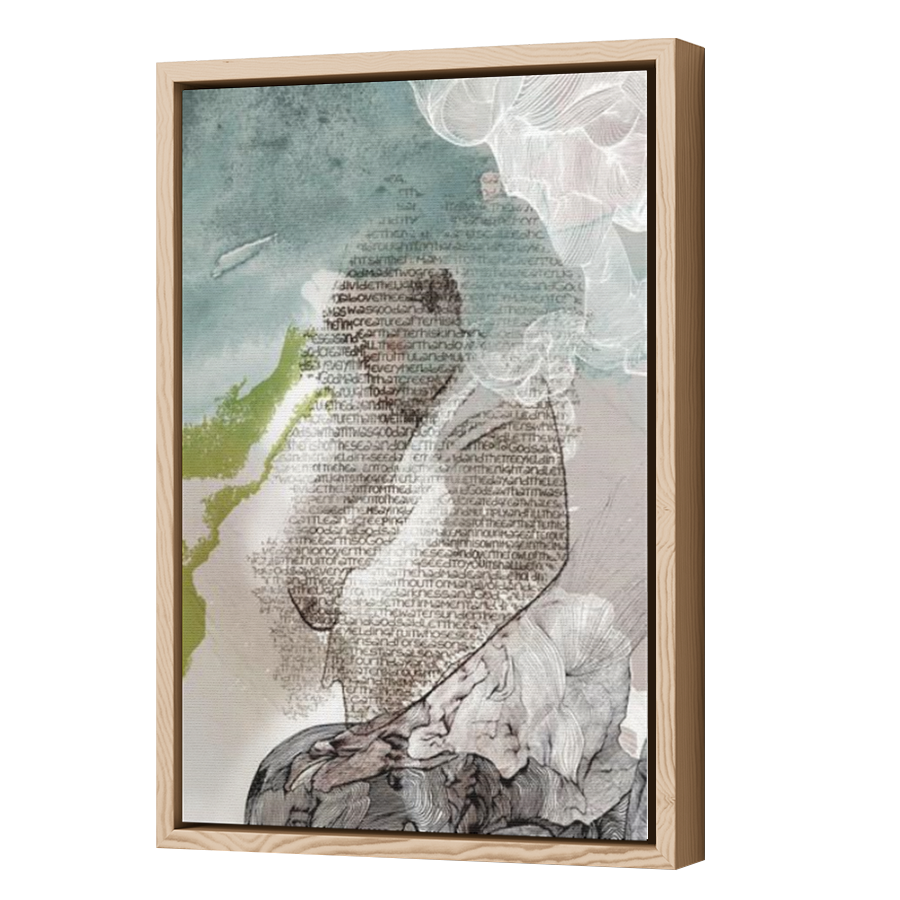 Thumbnail for Canvas - Wood Grain Floating Frame