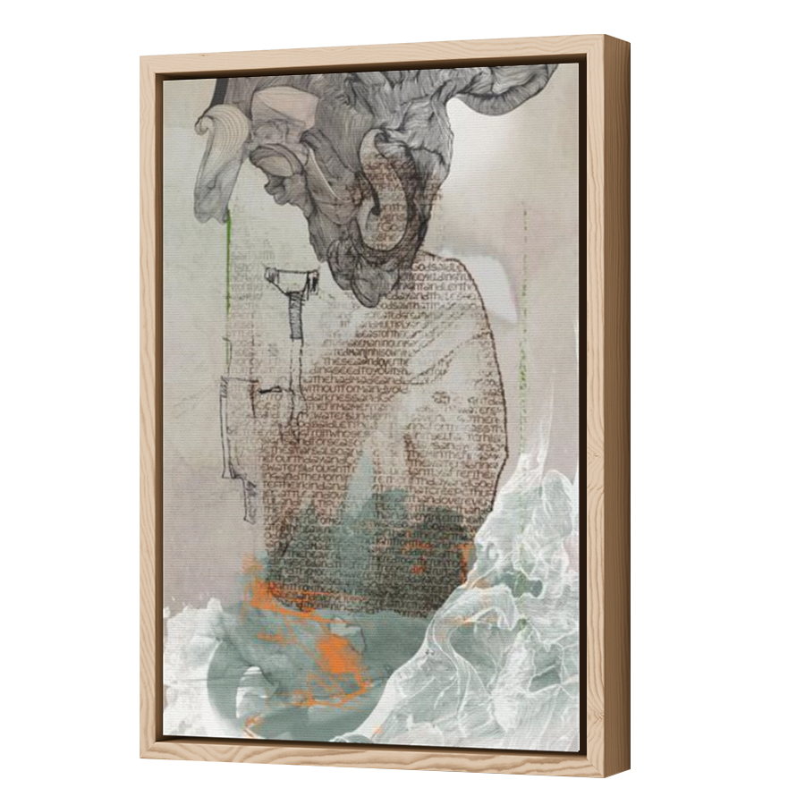 Thumbnail for Canvas - Wood Grain Floating Frame