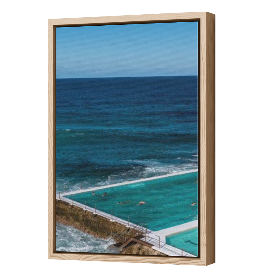 Thumbnail for Canvas - Wood Grain Floating Frame
