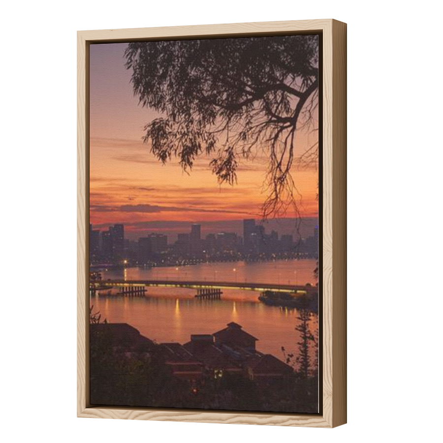 Thumbnail for Canvas - Wood Grain Floating Frame