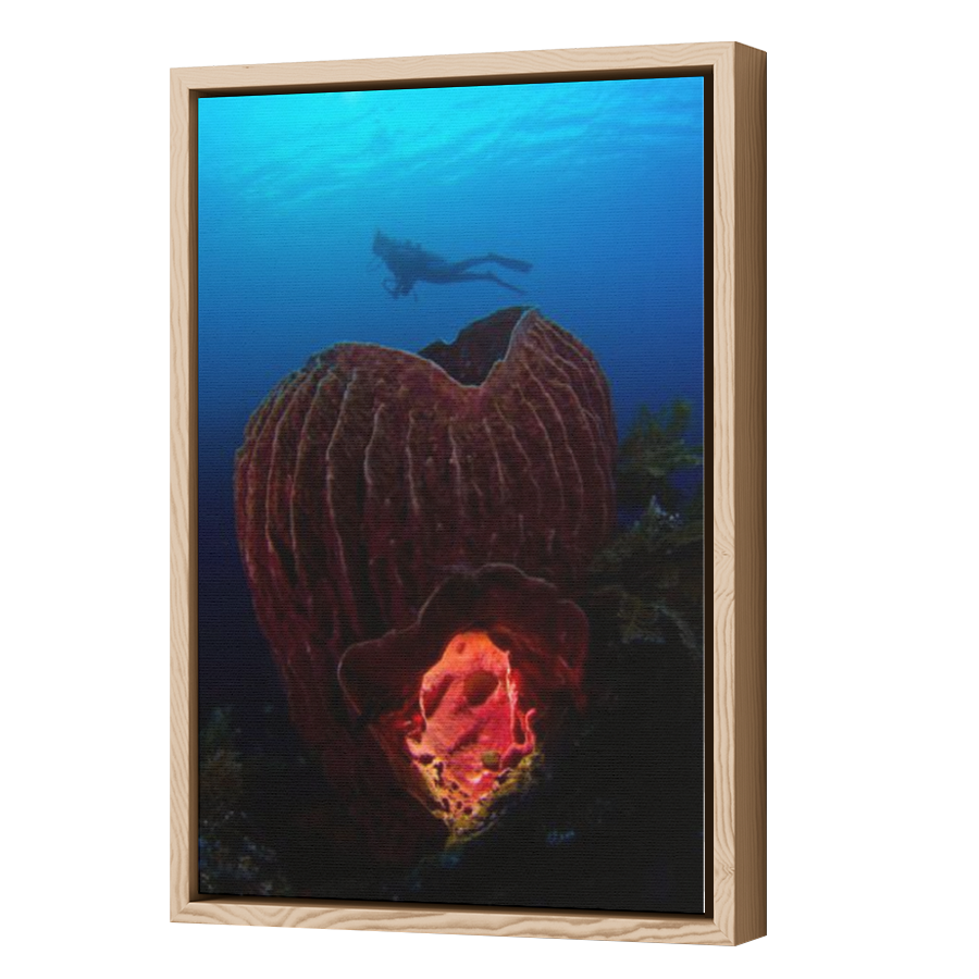 Thumbnail for Canvas - Wood Grain Floating Frame