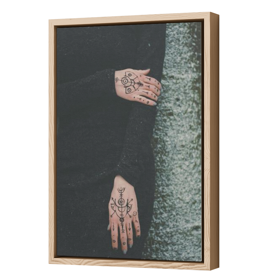 Thumbnail for Canvas - Wood Grain Floating Frame