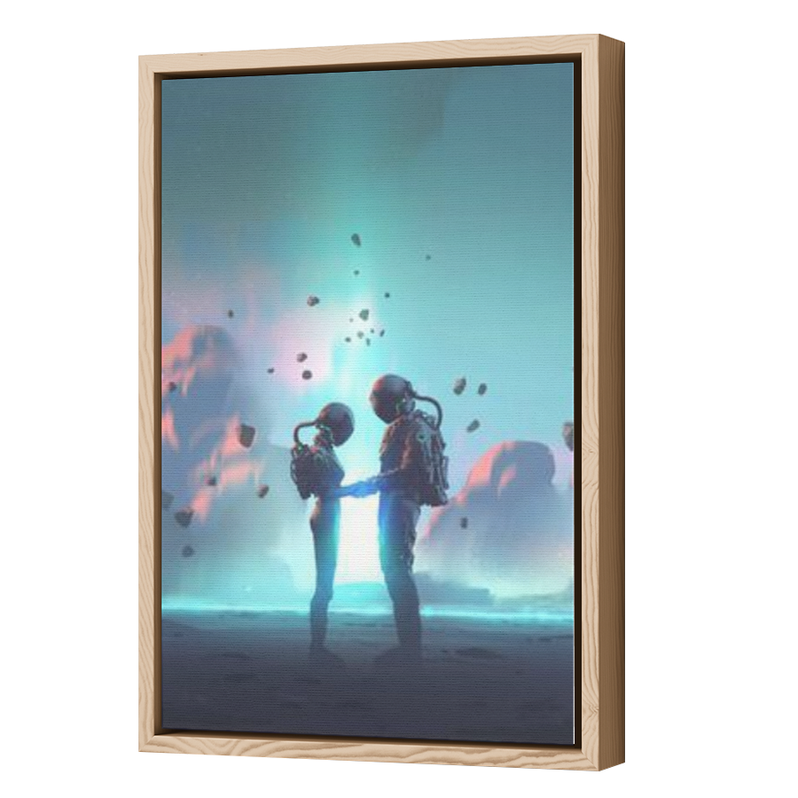 Thumbnail for Canvas - Wood Grain Floating Frame