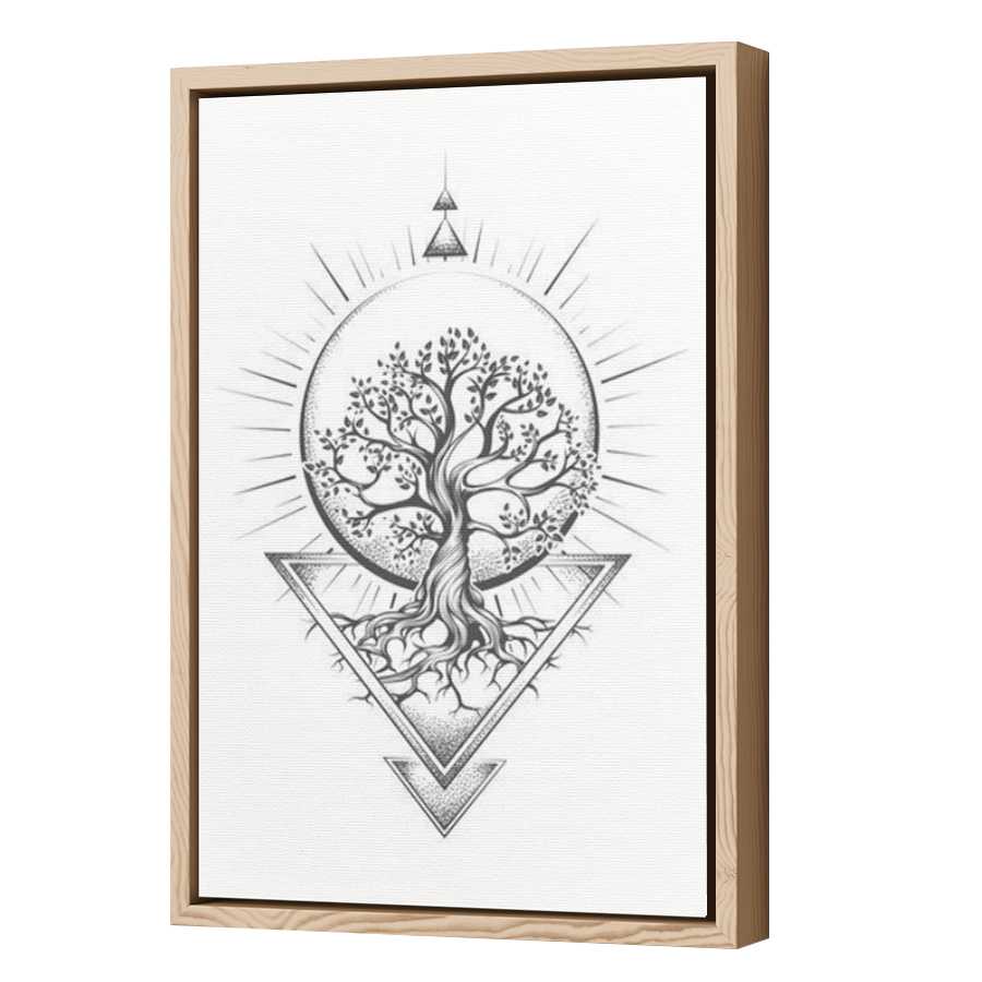 Thumbnail for Canvas - Wood Grain Floating Frame