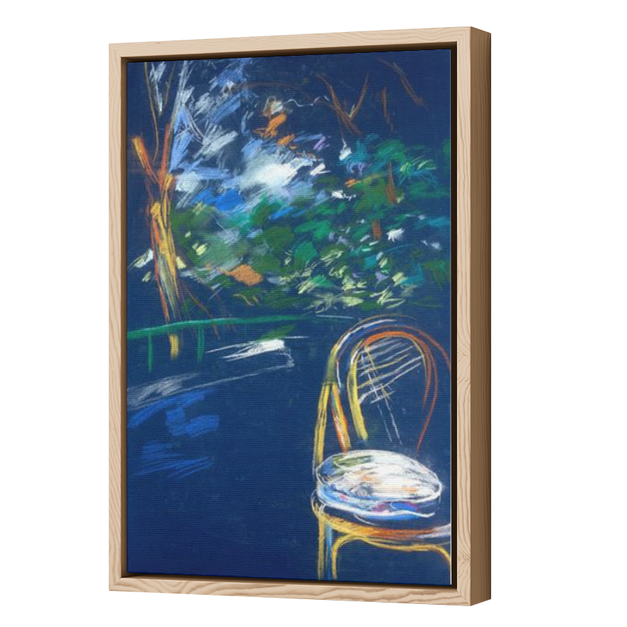 Thumbnail for Canvas - Wood Grain Floating Frame