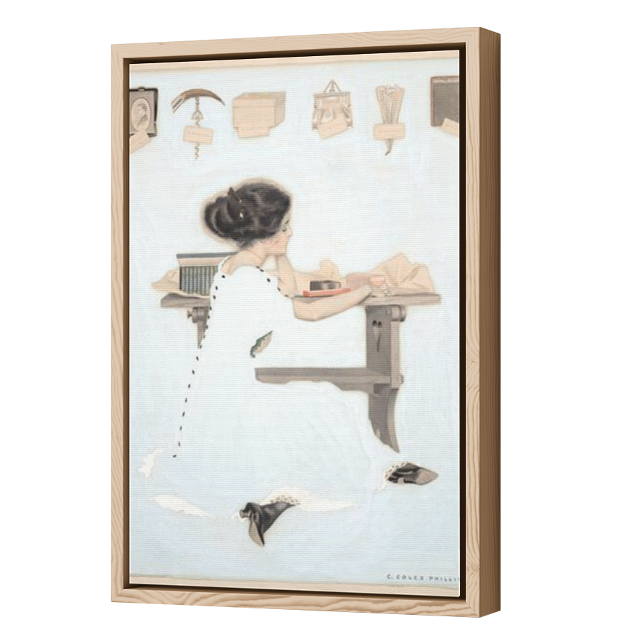 Thumbnail for Canvas - Wood Grain Floating Frame