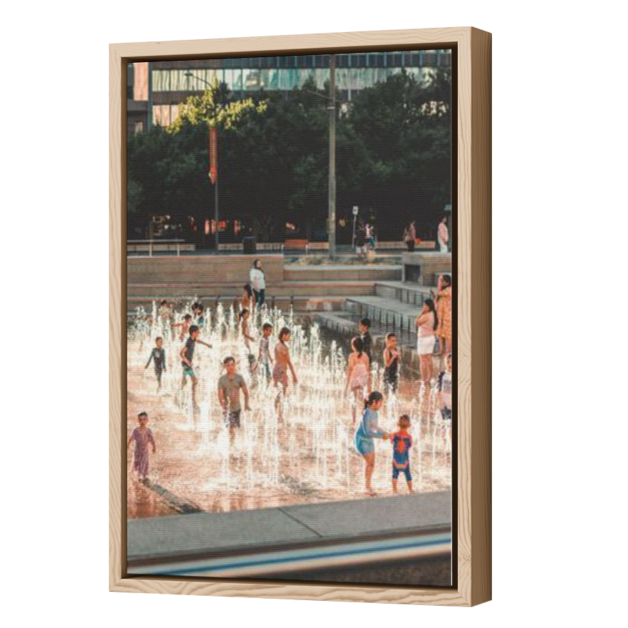 Thumbnail for Canvas - Wood Grain Floating Frame