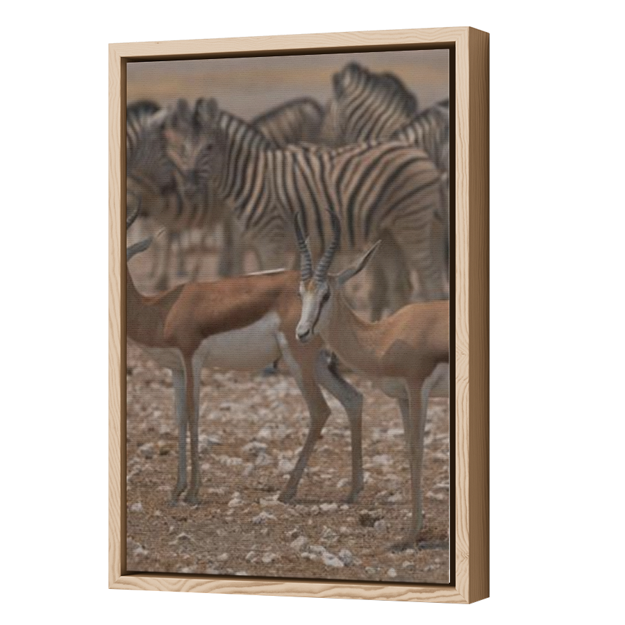 Thumbnail for Canvas - Wood Grain Floating Frame