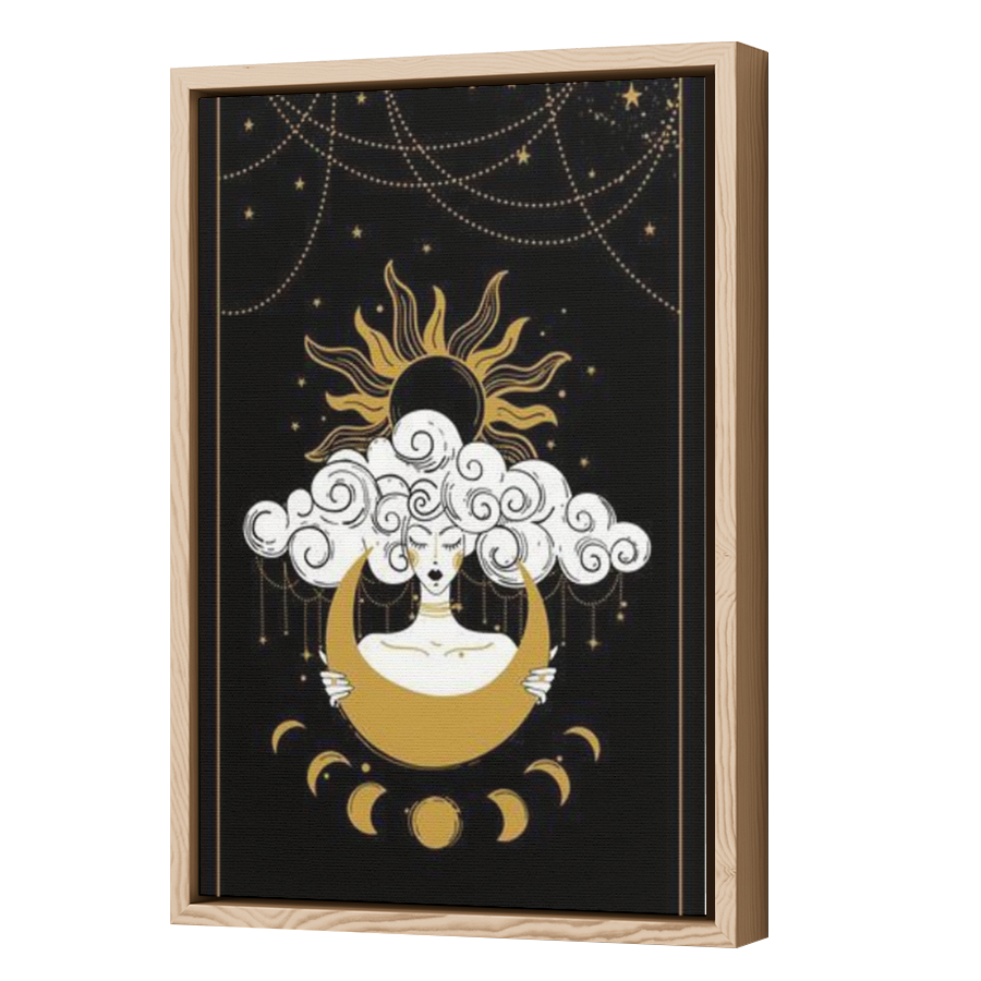 Thumbnail for Canvas - Wood Grain Floating Frame