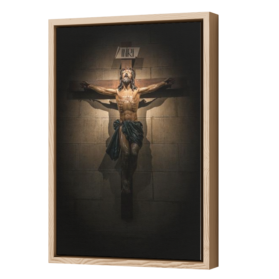 Thumbnail for Canvas - Wood Grain Floating Frame