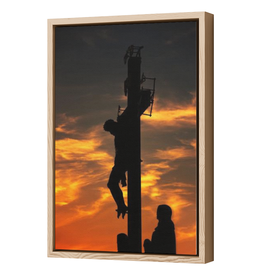 Thumbnail for Canvas - Wood Grain Floating Frame