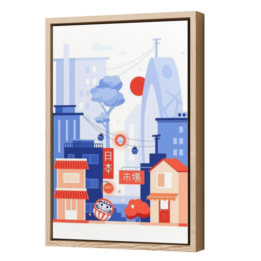 Thumbnail for Canvas - Wood Grain Floating Frame