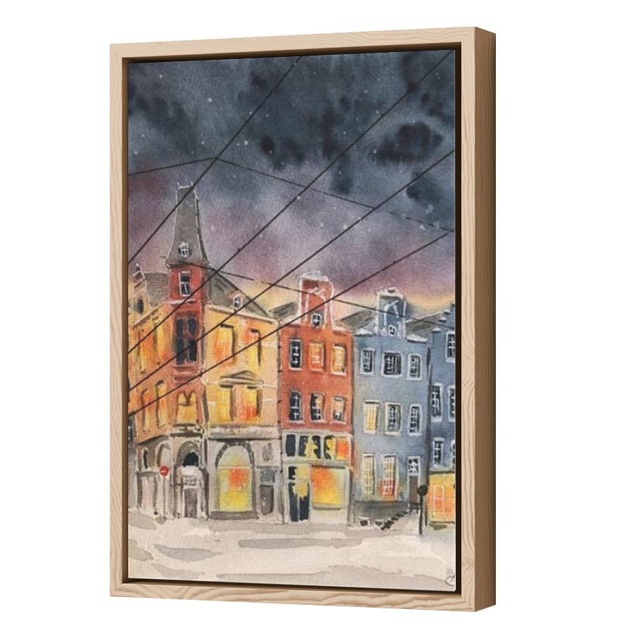 Thumbnail for Canvas - Wood Grain Floating Frame
