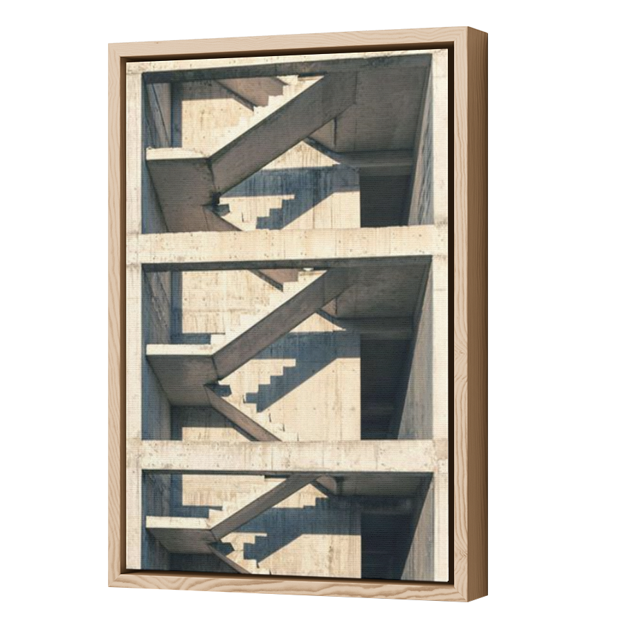 Thumbnail for Canvas - Wood Grain Floating Frame