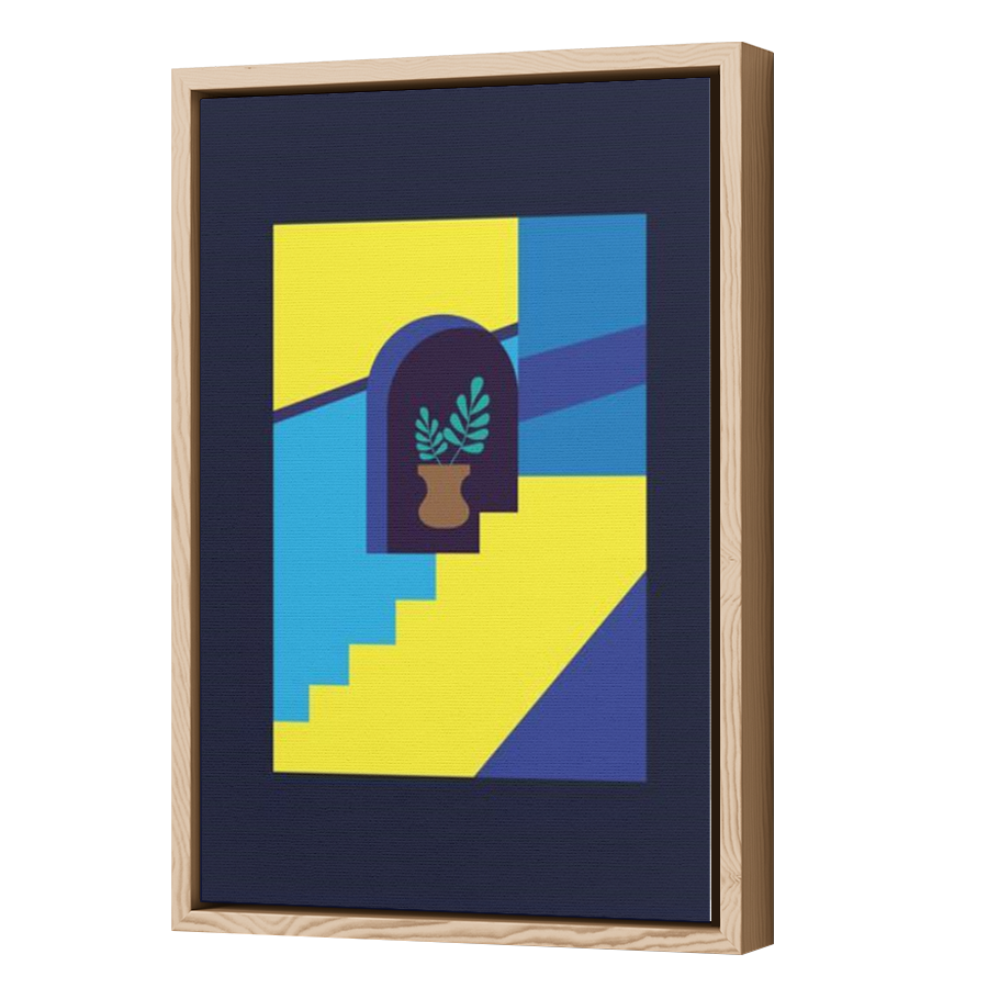 Thumbnail for Canvas - Wood Grain Floating Frame