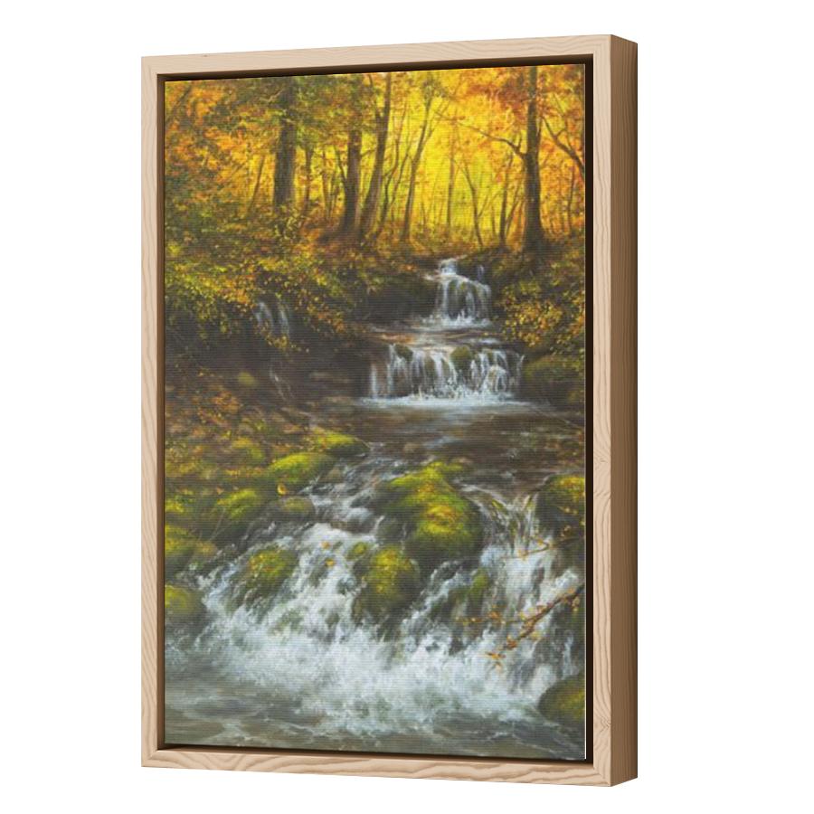 Thumbnail for Canvas - Wood Grain Floating Frame