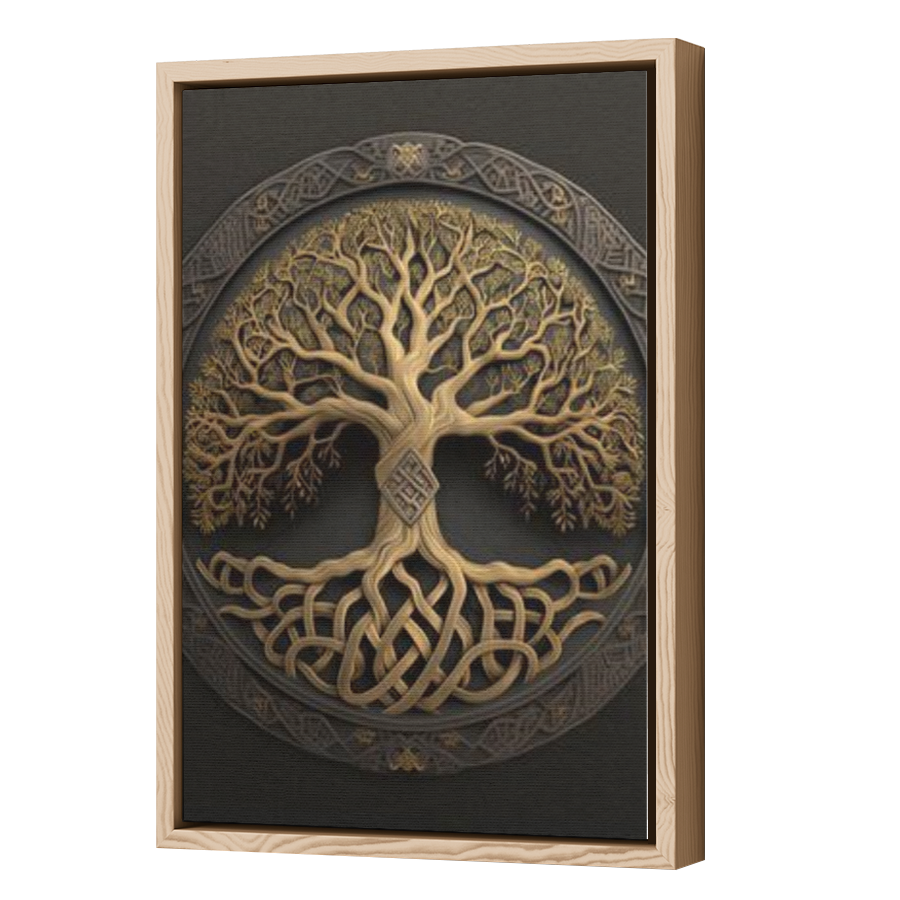 Thumbnail for Canvas - Wood Grain Floating Frame