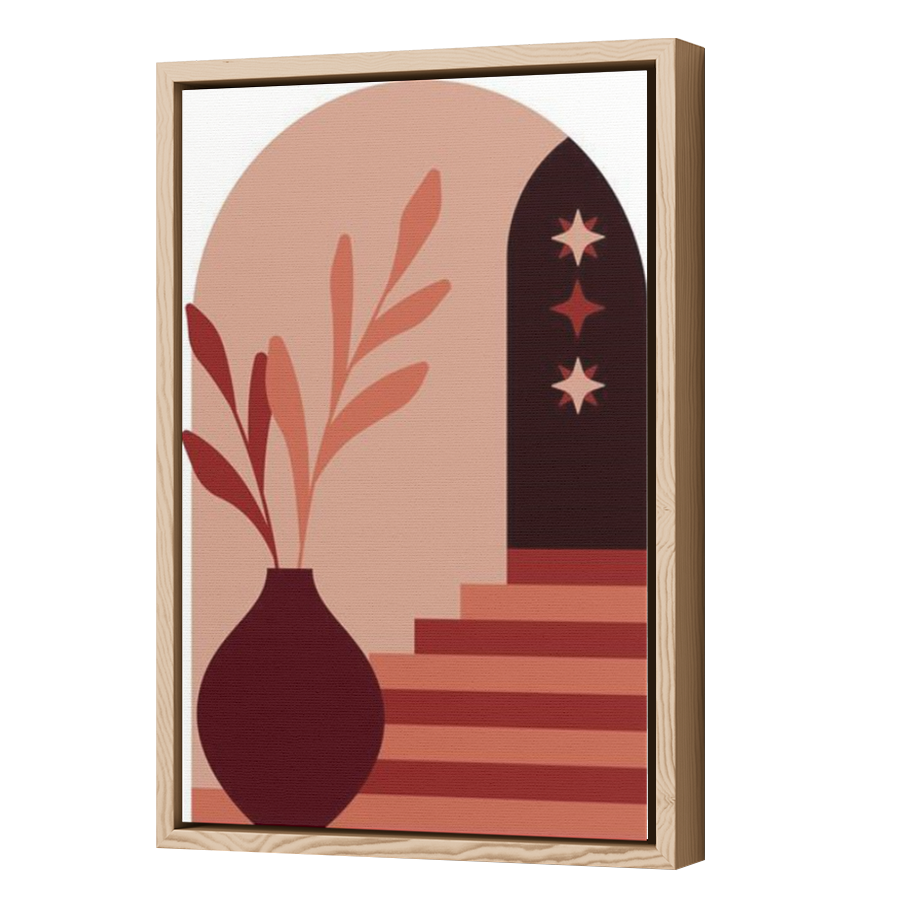 Thumbnail for Canvas - Wood Grain Floating Frame