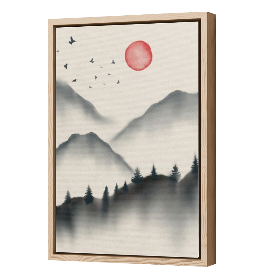 Thumbnail for Canvas - Wood Grain Floating Frame