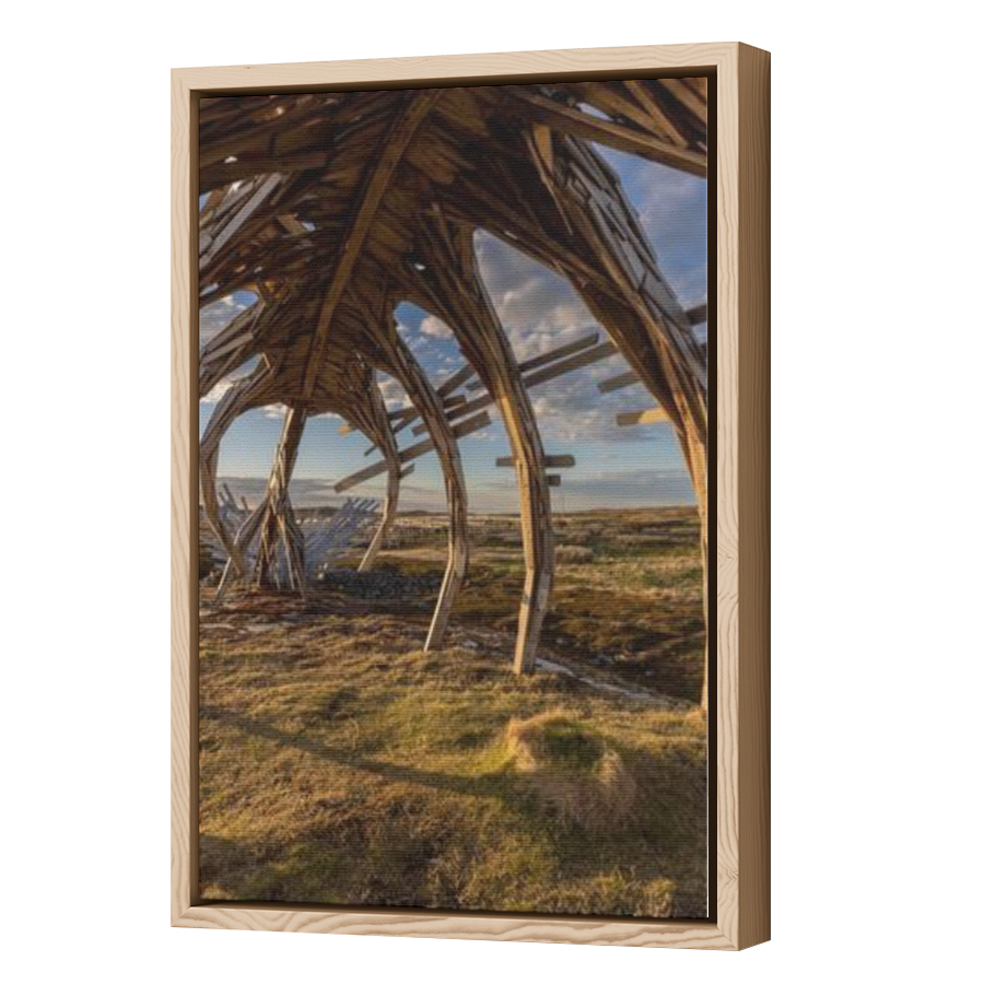 Thumbnail for Canvas - Wood Grain Floating Frame