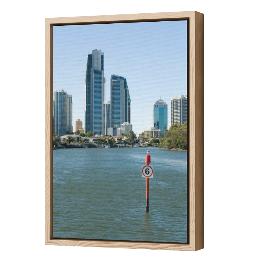 Thumbnail for Canvas - Wood Grain Floating Frame
