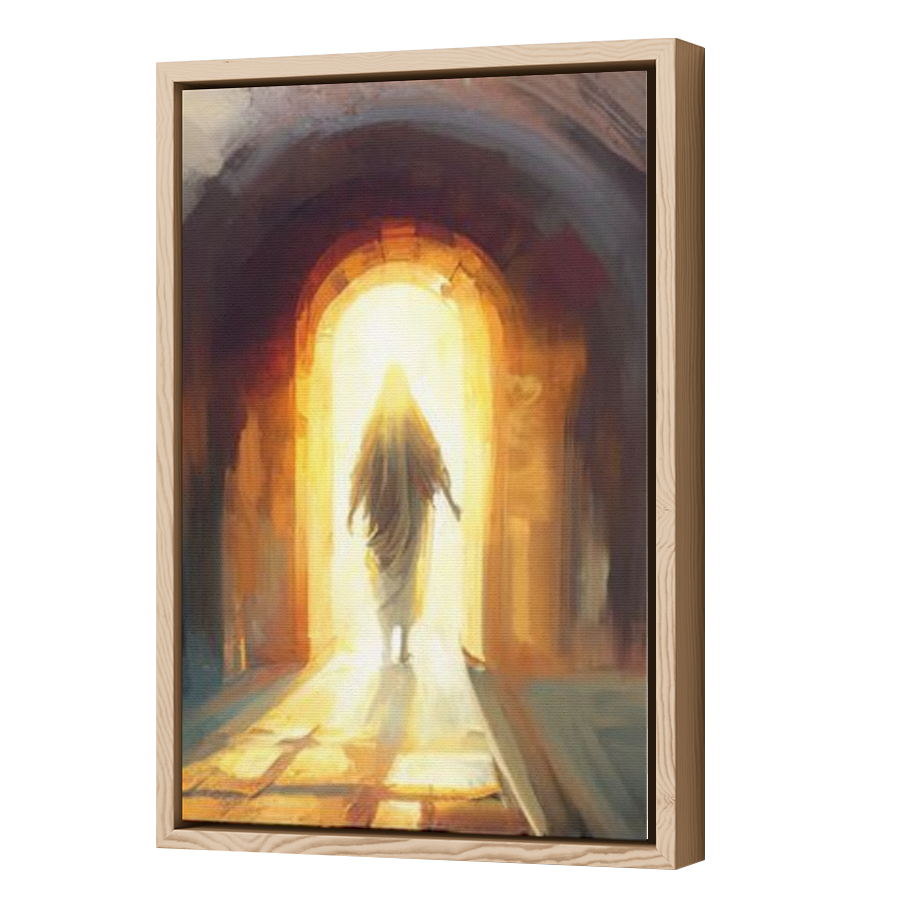 Thumbnail for Canvas - Wood Grain Floating Frame