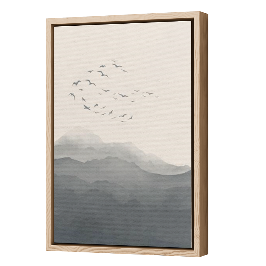 Thumbnail for Canvas - Wood Grain Floating Frame