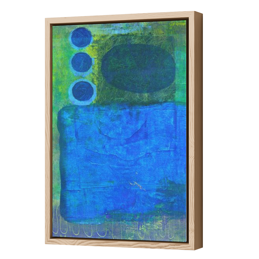 Thumbnail for Canvas - Wood Grain Floating Frame