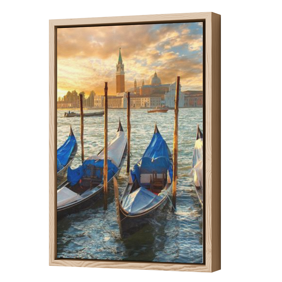 Thumbnail for Canvas - Wood Grain Floating Frame