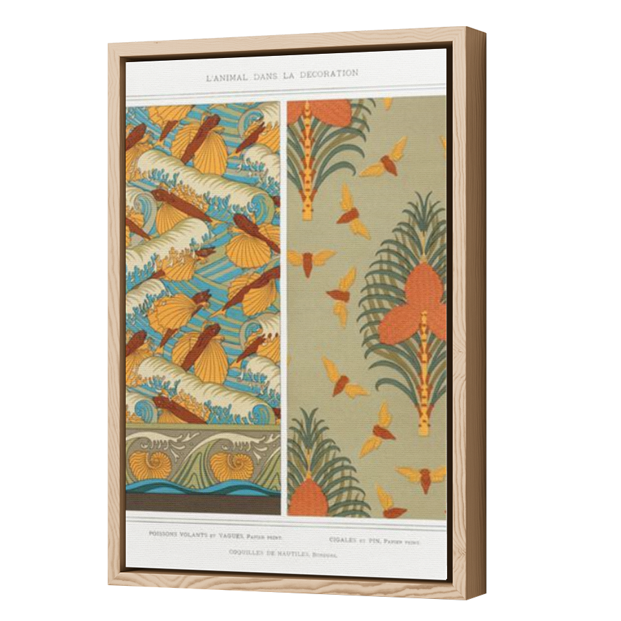 Thumbnail for Canvas - Wood Grain Floating Frame