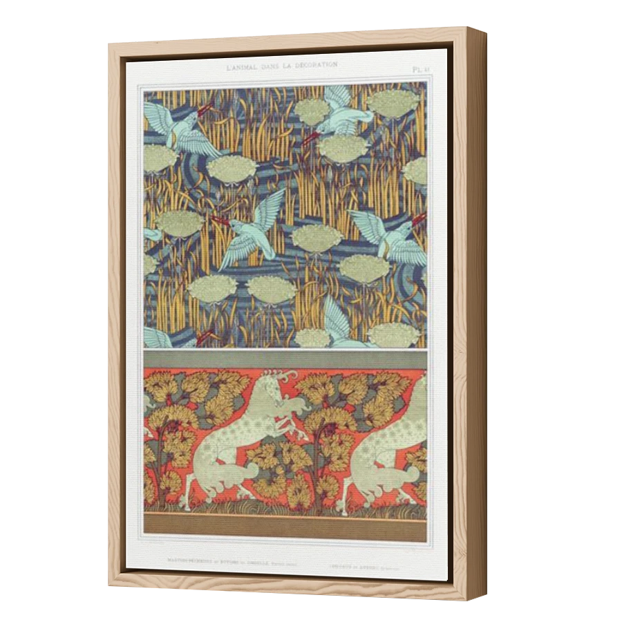 Thumbnail for Canvas - Wood Grain Floating Frame