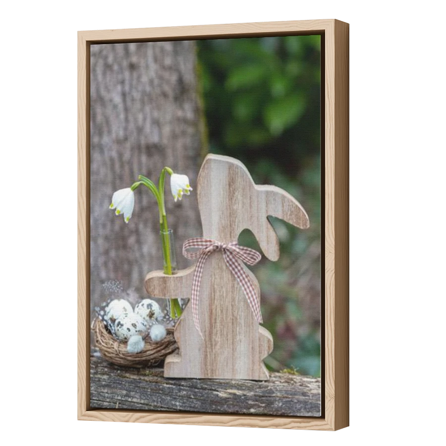 Thumbnail for Canvas - Wood Grain Floating Frame