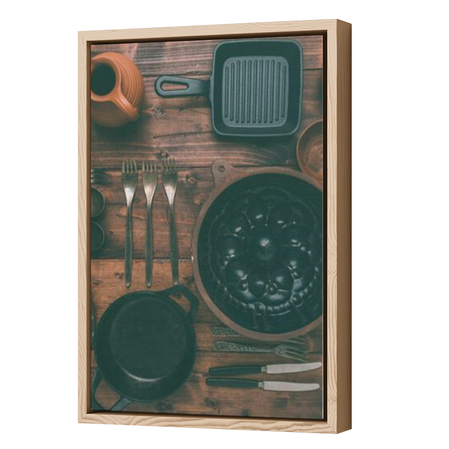 Thumbnail for Canvas - Wood Grain Floating Frame