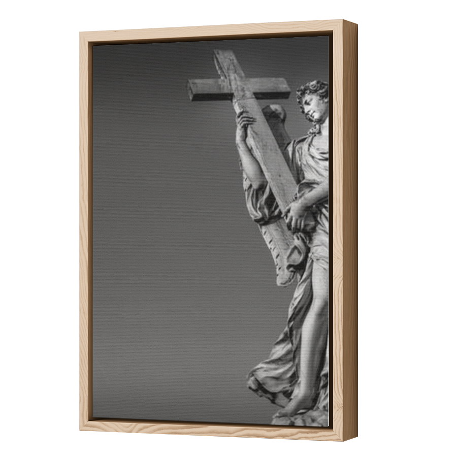 Thumbnail for Canvas - Wood Grain Floating Frame