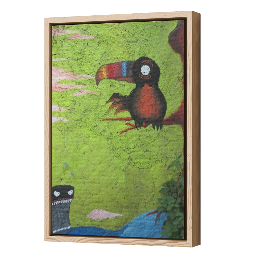 Thumbnail for Canvas - Wood Grain Floating Frame