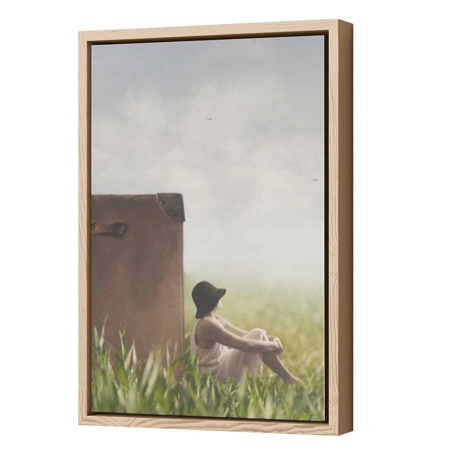 Thumbnail for Canvas - Wood Grain Floating Frame