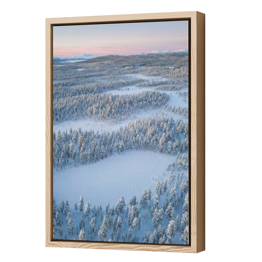 Thumbnail for Canvas - Wood Grain Floating Frame