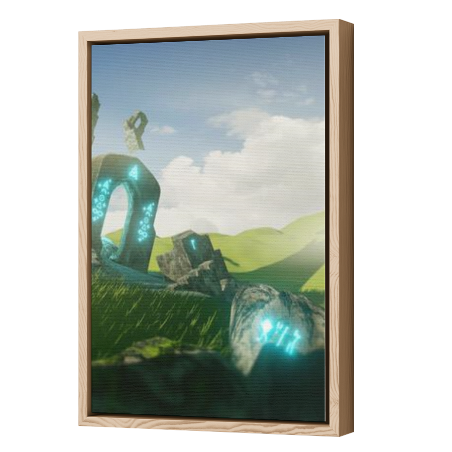 Thumbnail for Canvas - Wood Grain Floating Frame