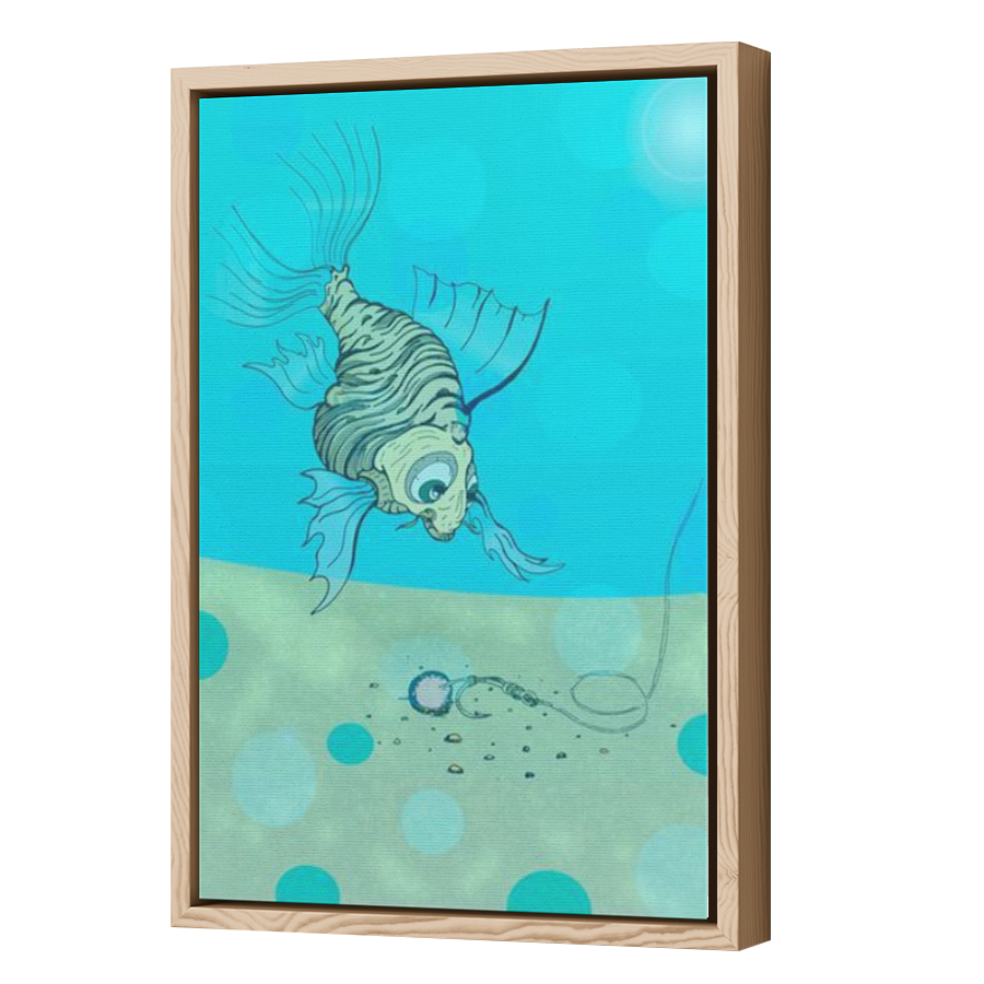 Thumbnail for Canvas - Wood Grain Floating Frame