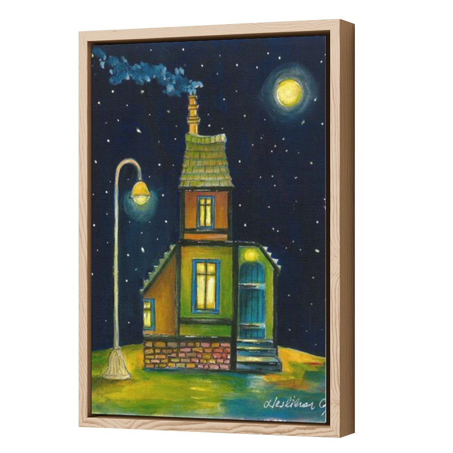 Thumbnail for Canvas - Wood Grain Floating Frame