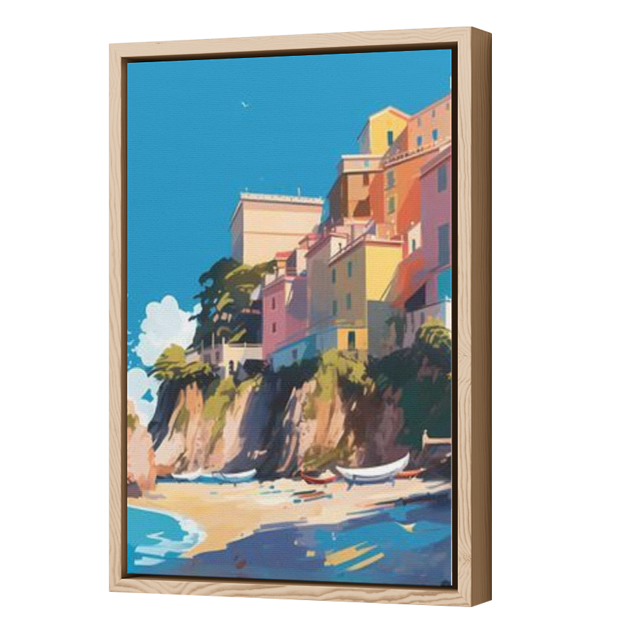 Thumbnail for Canvas - Wood Grain Floating Frame