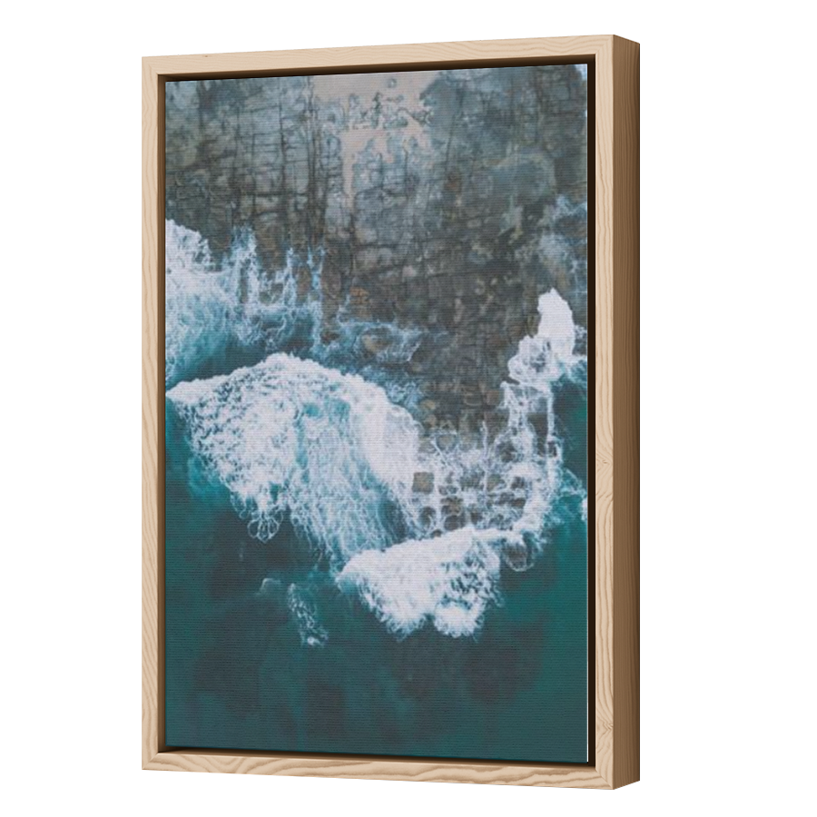 Thumbnail for Canvas - Wood Grain Floating Frame