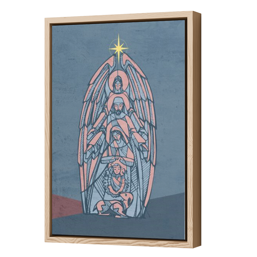 Thumbnail for Canvas - Wood Grain Floating Frame