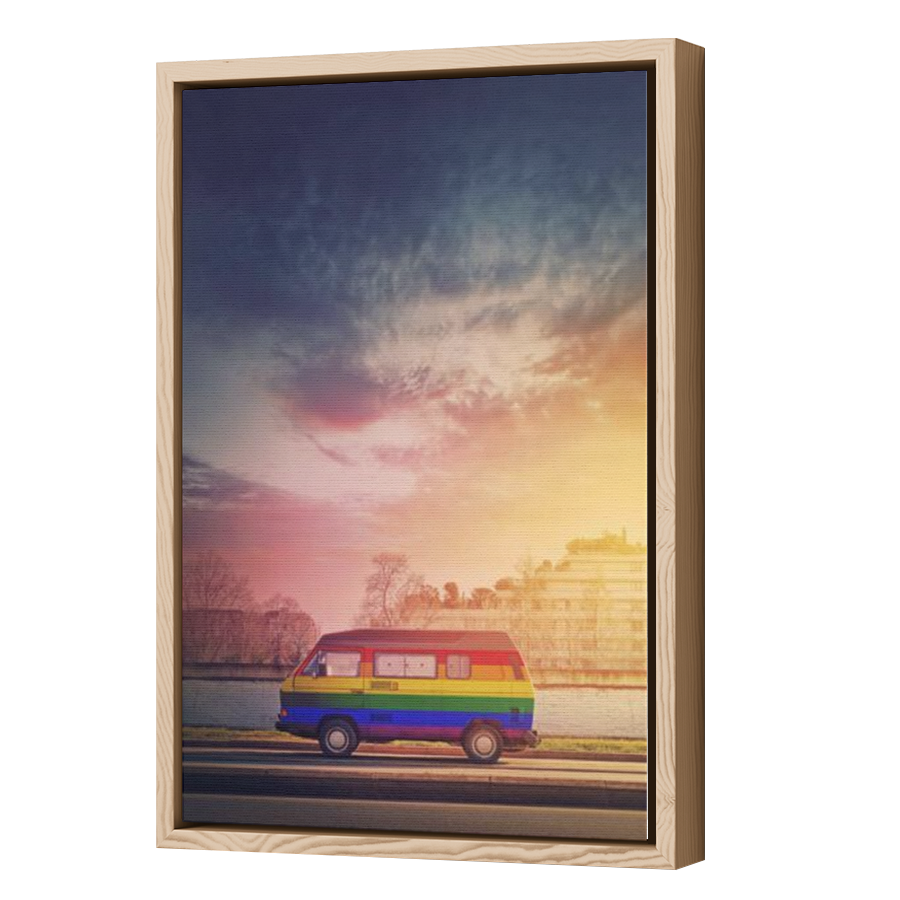 Thumbnail for Canvas - Wood Grain Floating Frame