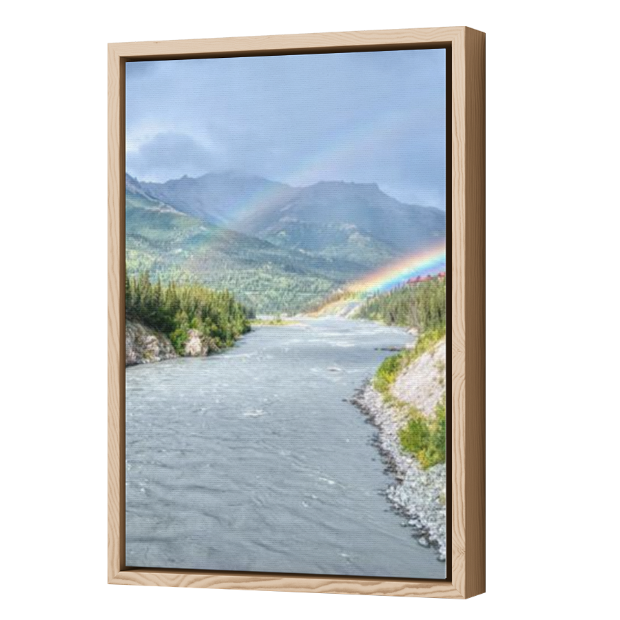 Thumbnail for Canvas - Wood Grain Floating Frame