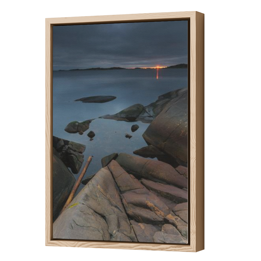 Thumbnail for Canvas - Wood Grain Floating Frame
