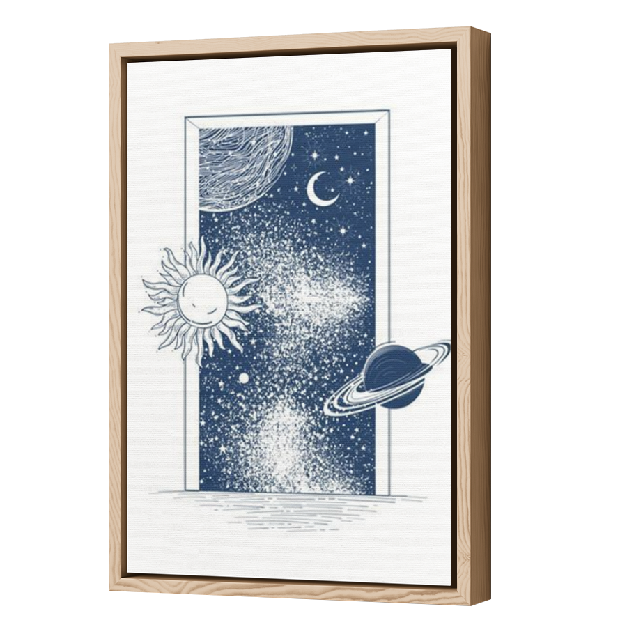Thumbnail for Canvas - Wood Grain Floating Frame