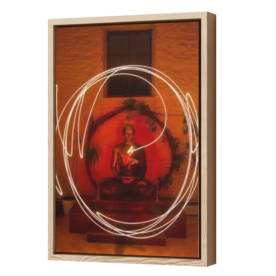 Thumbnail for Canvas - Wood Grain Floating Frame